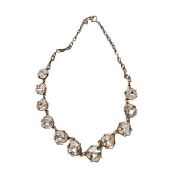 Stella & Dot Bling Chainlink Necklace and NWT J. Crew pierced Earrings - Picture 1 of 3